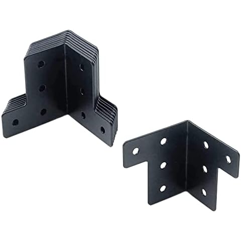MY MIRONEY 8-Pack Metal L Corner Brackets Heavy Duty Corner Brace Bracket Angle Brackets Joint Fastener Workbench Corner Brackets,2.2" x 2.2" x 2.36" Cover