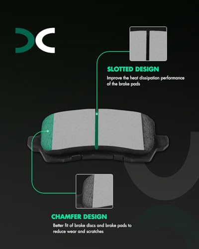 Image of SCITOO D2372 Rear Ceramic Brake Pads Sets Replacement For Honda For Odyssey 2021 2022 2023 2024