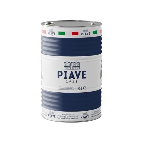 PIAVE 1938 - Aceite de Pepitas de Uva 25L – Prensado en Frío – Punto de Humo Alto 245°C – Rico en Omega 6 y Vitamina E – Aceite Vegetal Profesional para Freír, Cocinar y Repostería