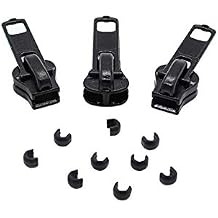 Zipper Repair Kit - #5 Molded Auto Lock Sliders - 3 Universal Sliders and Stops Included - Made in The United States