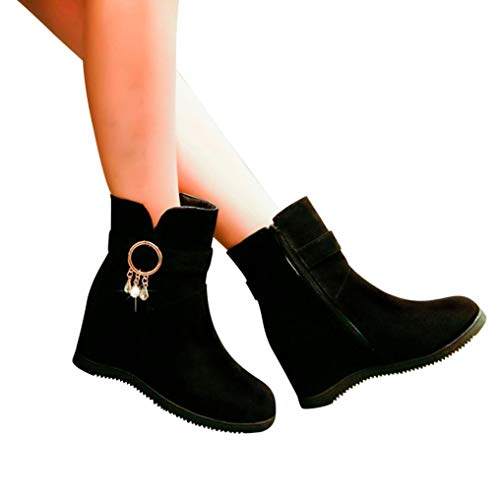 Sonnena Botas Casual - Botines de cuña para Mujer Botines Planos Zapatos de Plataforma de Tobillo