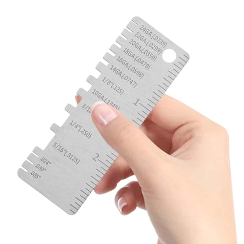 iplusmile 3 piezas calibrador de espesores para soldadura, herramienta precisa de medición de metal para aplicaciones de soldadura e instrumento portátil de calibre de alambre para inspección de costuras miniatura 4