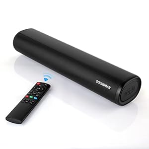Bluetooth Soundbar für TV Geräte, PC Lautsprecher, Fernbedienung im Lieferumfang enthalten, kompakt, mit 3 EQ Modi für TV 4K Home Cinema, PC, Videoprojektor, Mobile Phones