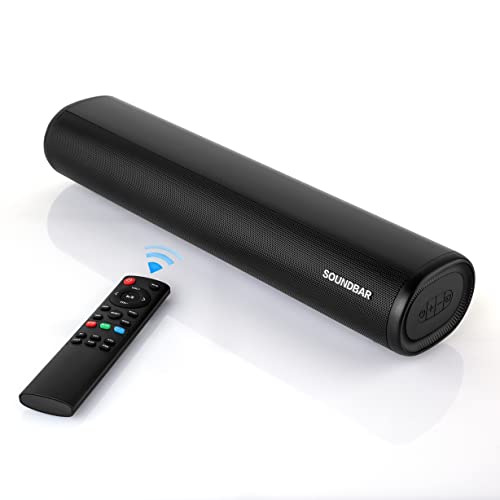 Bluetooth Soundbar für TV Geräte, PC Lautsprecher, Fernbedienung im Lieferumfang enthalten, kompakt, mit 3 EQ Modi für TV 4K Home Cinema, PC, Videoprojektor, Mobile Phones