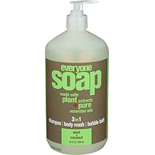 EO Products Natural Everyone Hand Soap Liquid, Mint and Coconut, 32 Ounce