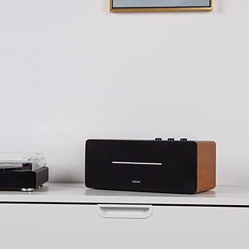 Edifier D12 Bücherregal-Lautsprecher - Integrierter Desktop-Stereo-Bluetooth-Lautsprecher - Drahtloser Computer-Lautsprecher für den Desktop-Einsatz - 70 Watt RMS mit Subwoofer-Line-Out - Holzgehäuse – Bild 5