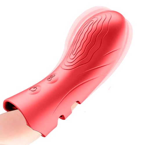 MMQ 2026 Newly Electric Silicone Finger Sleeves Finger Massage Quiet Flexible10 Vibrations Women Toy Waterproof Rechargeable Gifts for Women and Couple Red