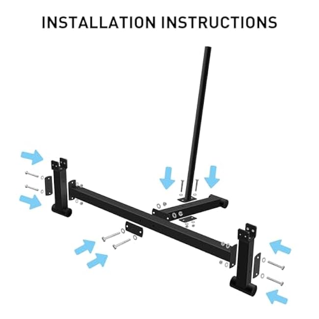 Heavy Duty Deadlift Barbell Jack Weight Lifting Olympic Barbell Changing Weight Plates for Deadlifting, Powerlifting, and Weightlifting - 900lb Capacity