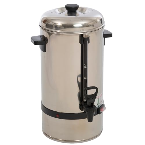 FSE CP-40 Stainless Steel Coffee Percolator, Brewer Urn, 40 Cup Capacity