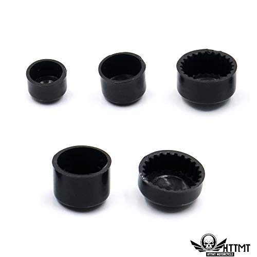 Httmt Mt247-001-Bk Black Bolts Toppers Caps Compatible With 2007-2013 Harley Flt Flh #TOP4