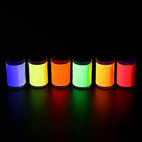 GREATFISHING Fly Tying Thread Combo Choice Midge Nymph Dry Flies Fly Tying Lure Making Materials Fly Tying Materials (6 Color Fluorescent Thread Combo) Cover