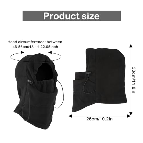 Winter Kids Balaclava Face Mask for Children Boys Girls 4-10 Years Old, Adjustable Warm Windproof Balaclava Ski Mask for Winter Fleece Hat for Outdoor Activities Skiing Motorcycle Riding Running Black2