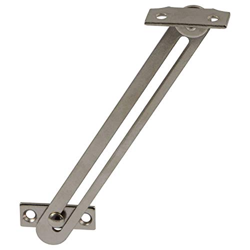 Preisvergleich Produktbild Gedotec Klappenbeschlag Küchenschrank Klappenstütze CLAPPY+ für Klappen aus Holz / Anschlag: rechts / Klappenscharnier mit Arretierung / Klappenhalter Stahl vernickelt / 1 Stück - Hochstellstütze