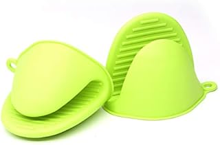 Silicone Pot Holder Pinch Grips 2PCS Mitt Cooking Pinch, Non Slip Mini Oven Mitts Heat Resistant Pot Holder Mini for Kitchen Cooking Baking Grilling from Hot Plate Pot Dish and Bowl