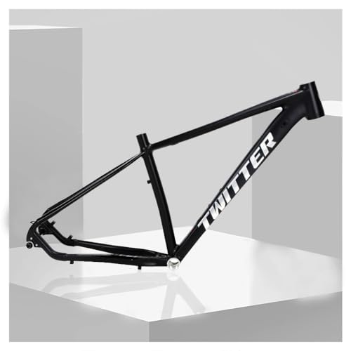 Cuadro de bicicleta de montaña de 29 pulgadas, 15''/17''/19'', eje pasante de aleación de aluminio de 12 x 148 mm, con enrutamiento interno BB68 y gancho de cola (color: negro, tamaño: 17 x 29''