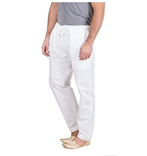 pk mart Mens White Cotton Pajama 100% Cotton-picture-11