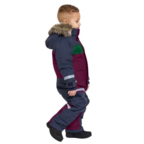 Snow Suits Kids One Piece Windproof Ski Suit Warm Fleece Lined Snowsuits Winter Outdoor Snowboarding Overalls 1-14 Y3