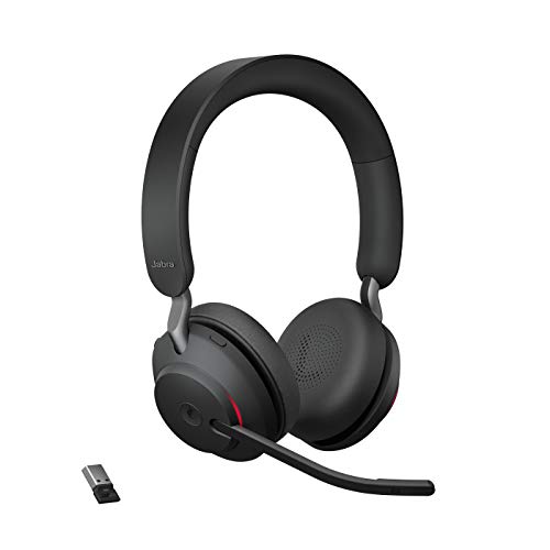 Jabra Evolve2 65 Bluetooth Wireless Headset with Mic for Calls and Music, Dual-Ear Headphones with USB-A Adapter and Charging Stand, Up to 37 Hours Battery, Works with Online Meeting Apps, Black by Jabra - Used condition - US$196.75