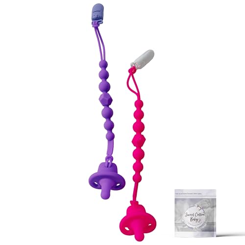 Image of Sweet Cotton Baby Pacifier – Soft Silicone – 0-36 Months – BPA Free – Natural Latch – Lightweight, Dishwasher Safe – for Newborns, Infants, Toddlers