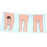 SFNTION Beach Towel, Sexy Nude Woman Men Cartoon Towels Microfiber Bath Towel Quickly Absorbent Beach Blanket Naked Swimming Beach Towel