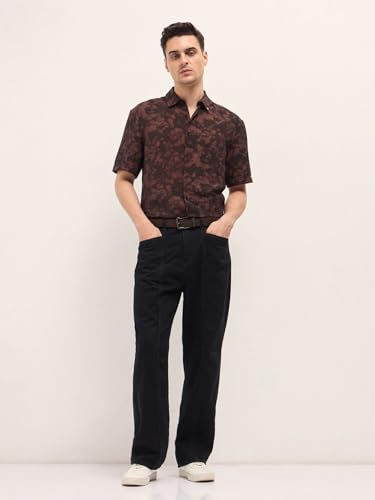 Image of THE BEAR HOUSE Men's Printed Relaxed Fit Casual Shirt