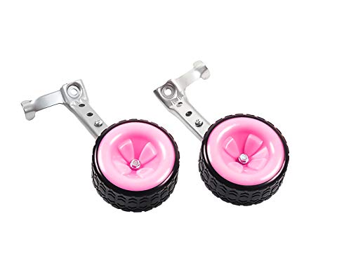 MOSHAY Roll Over Image to Zoom in Bicycle Training Wheels Fits 16 18 20 22 24 inch Kids Variable Bike (pink)