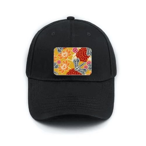 Casquette de baseball noire fleurs asiatiques : l'esprit du voyage