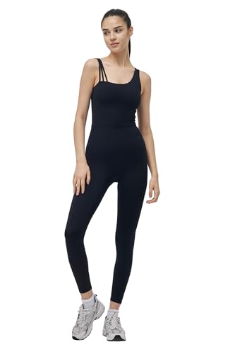 Image of LOVESOFT Workout Jumpsuits for Women Sleevesless Bodycon Backless Unitard