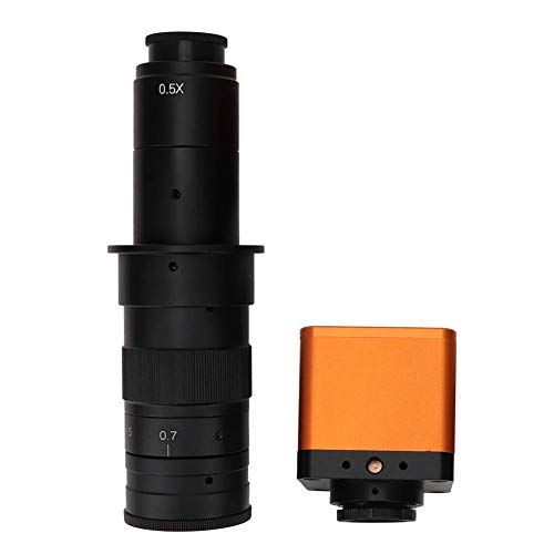 Mikroskop, 34mp HDMI Industriemikroskop Kamera USB Digital Mikroskop mit 180x Objektiv(EU)