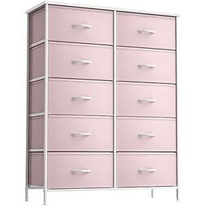 Sorbus kids dresser with 10 drawers and 5 drawer tv stand bundle matching furniture set storage unit organizer chests for clothing bedroom kids rooms nursery closet pink  urban country home decor