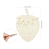30 Pack 4 Inch Wood Strawberry Cutouts Unfinished Wood Strawberry Crafts Wooden Strawberry Hanging Ornaments DIY Strawberry Craft Gift Tags for Home Party Decoration #1