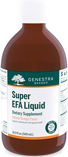 Genestra Brands Super EFA Liquid | Supports Cardiovascular Health, and The Development of Brain, Eyes, and Nerves in Children* | 16.9 Fl Oz | Natural Orange Flavor