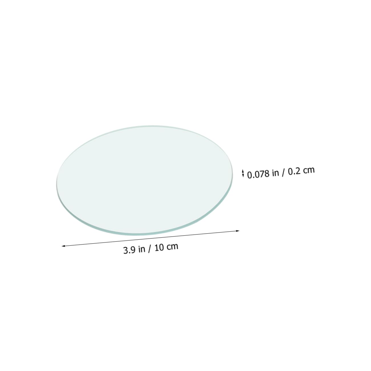 Amosfun 10 Stück Runde Uhrgläser aus Glas Flache Becherglasdeckel als Chemiebecherabdeckung für Labor und Chemieunterricht Transparentes Material