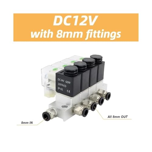 Électrovanne 2V025-06 DC12V pour automatisation pneumatique et commande de vérins