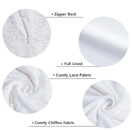 Plus Size Wedding Dress Bride Women White Wrap Maxi Lace Chiffon Long Bridal Shower Reception Prom Photoshoot Gowns - Thumbnail 5