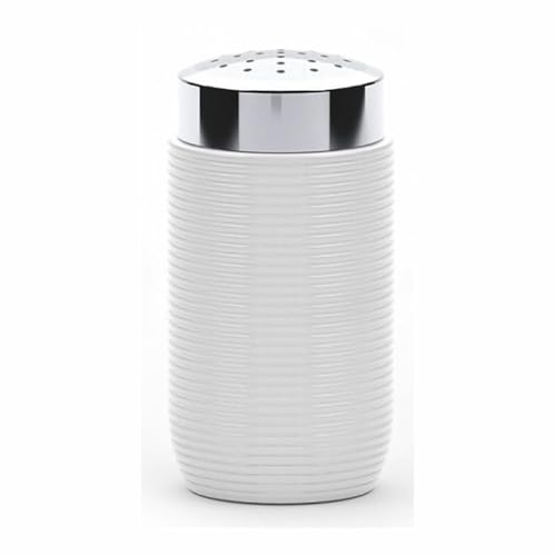 SALERO PORCELANA BLANCO/CROMADO