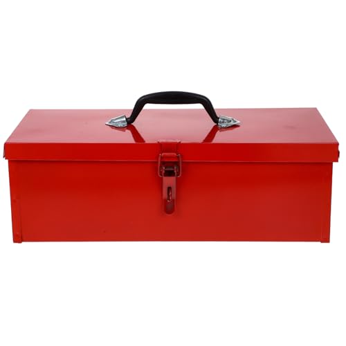 Homoyoyo Caja de Herramientas de Hierro Caja de Almacenamiento Portátil de Gran Capacidad Cerradura para Herramientas Eléctricas y Manuales Uso Doméstico