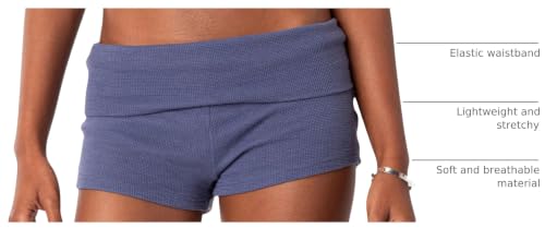 Image of Women Low Waist Lounge Shorts Fold Over Skinny Pajamas Shorts Summer Casual Pj Bottom Sleep Shorts