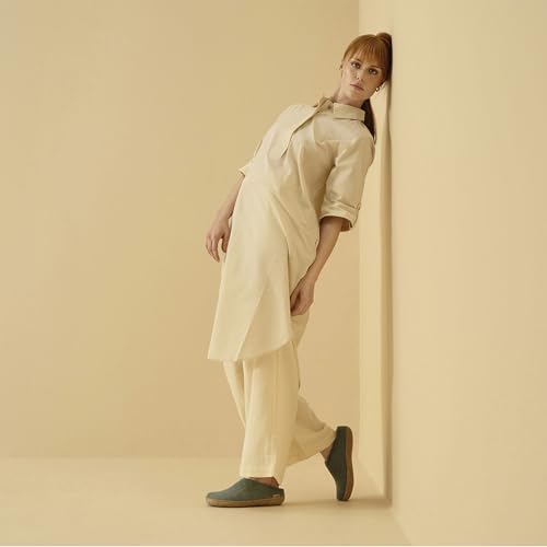 Image of Glerups 100% quality wool mix Slipper with leather sole - Unisex Slip-on