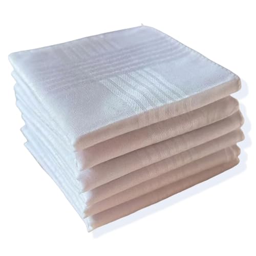 Pañuelos unisex de algodón puro blanco y manteles individuales para novios