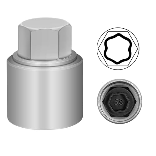 58 Wheel Locking Nut Key for BMW, Socket Adapter (OD 27mm-ID 25mm)