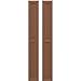 Ekena Millwork ARW101BF207X55BTH Americraft Exterior Real Wood Two Equal Panel Framed Board-n-Batten Shutters (Per Pair), 7"W x 55"H, Burnt Toffee