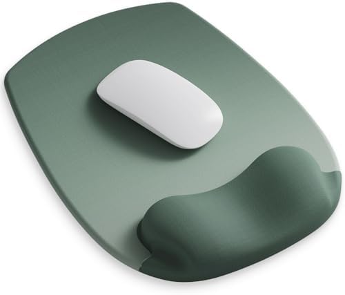 ErgoFlow Gel Wrist Rest Mouse Pad - Ergonomic Cushion for Desk, Cute Aesthetic Computer Decor for Women; Small Mousepad Mat&Laptop Pads - Office, Home Support & Ergo Accessories Supplies(03Sage Green) - art Series