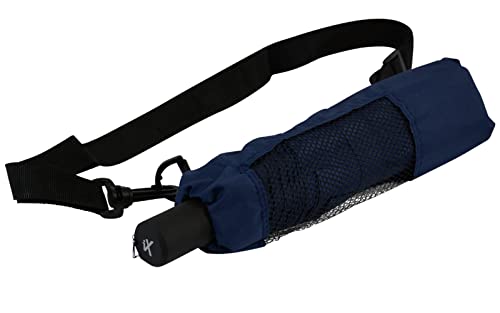 iX-brella Paraguas de trekking XXL con bandolera, Insignia Blue, 115 cm, Paraguas de bolsillo XXL