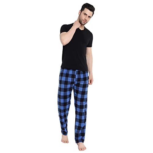 North 15 Men's Super Cozy Buffalo Plaid Micro Fleece Pajama Pants3