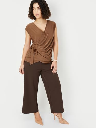 Image of Max Women's Cotton Solid Regular Fit Top