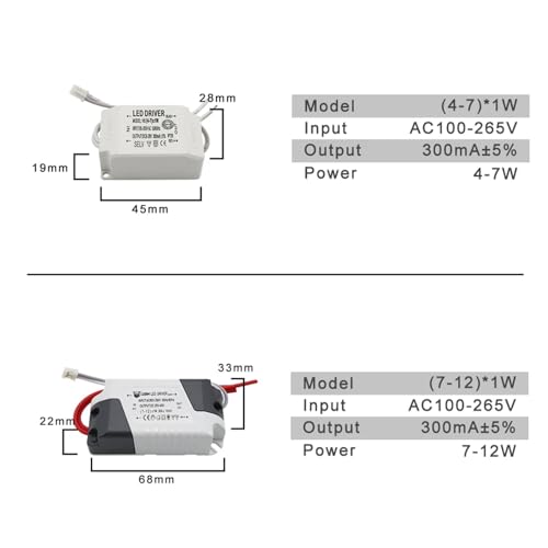 Driver LED de corriente constante 300mA para optimizar focos downlight de 220V 4