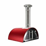 MF - Horno de leña exterior para pizzas y pan modelo Chef Junior rojo para uso en jardín