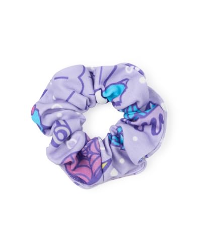 Monster High Girls 3 Piece Pajama Set | Kids Purple All Over Print Long Leg Bottoms & Night Top with Scrunchie Bobble