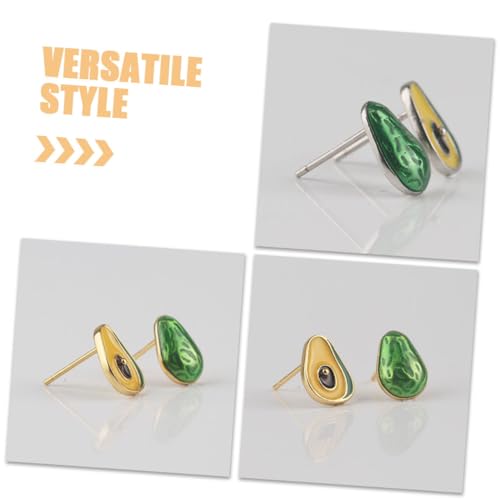 Pendientes de aguacate verdes Gatuida con 2 piezas de joyería de frutas 5